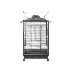 Cage à oiseaux en métal de taille moyenne, cage pour animaux de compagnie, multifonctionnelle, ligne horizontale, groupe, villa pour oiseaux seniors - Product Image 5