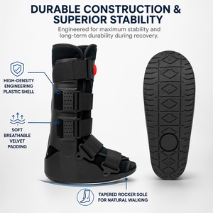 Bota Ortopédica Rígida F4111 a <span class=keywords><strong>Precio</strong></span> de Fábrica - Rodillera Ajustable con Compresión de Aire para Soporte Estable de Fracturas - Product Image 3