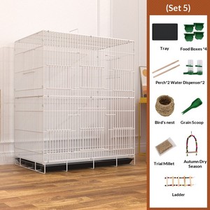 Jaula cuadrada transpirable <span class=keywords><strong>para</strong></span> mascotas, jaula <span class=keywords><strong>para</strong></span> pájaros <span class=keywords><strong>para</strong></span> uso doméstico - Casa <span class=keywords><strong>para</strong></span> pájaros <span class=keywords><strong>para</strong></span> villa, nido <span class=keywords><strong>de</strong></span> cría metálico plegable <span class=keywords><strong>de</strong></span> varias capas. - Product Image 4