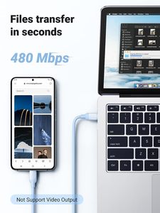 <span class=keywords><strong>UGREEN</strong></span>-Câble USBC vers USBC <span class=keywords><strong>PD</strong></span> 100W USB C, câble de charge rapide 5A Type C, câble de données en silicone, blanc bleu, cordon de 1.5m - Product Image 4