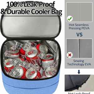 Insulated Cooler <b>Backpack</b> Large Capacity Waterproof Lunch Bag Thick Thermal Double Shoulder Ice Pack with Leak-Proof Liner - Product Image 3