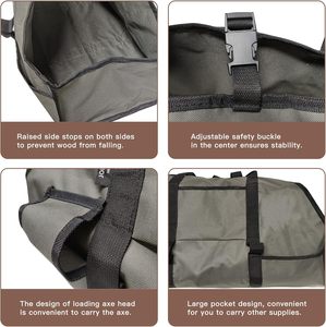 Free Sample <b>Carrier</b> <b>Log</b> for Oxford Firewood Sturdy Wood Large Camping Tote Bag with Firewood <b>Logs</b> for Indoor Use - Product Image 4