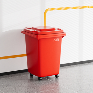 30 lít nhà máy thấp giá ngoài trời Nhựa thùng rác bin PP lưu trữ xô với bánh xe cho tái chế công cộng sử dụng - Product Image 3