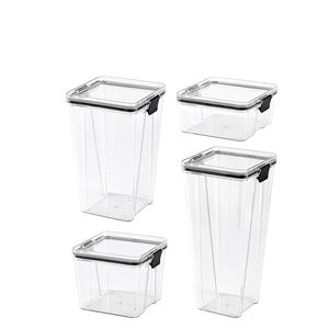 24Pcs Set Bpa-Free Airtight PP Plastic Stackable Kitchen Organizer <b>Cereal</b> 42pack Dry Food Storage <b>Box</b> Containers 1-2L Capacity - Product Image 1