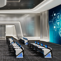Solutions de bureaux de salle de contrôle modernes et personnalisées avec conception modulaire pour la diffusion et la surveillance CCTV (Métal/Bois)