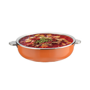 Juego de calentadores de alimentos térmicos de acero inoxidable, olla para sopa, cacerola con tapa, calentador de alimentos tipo buffet con quemador de alcohol, olla caliente - Product Image 3