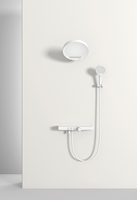 Buses en silicone faciles à nettoyer pour douche de pluie chromée/Gunmetal de 13 pouces, massage réglable et design encastré moderne