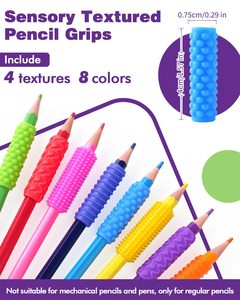 <span class=keywords><strong>Adhd</strong></span> công cụ 24 gói kết cấu Silicone bút chì Grips tự kỷ làm dịu cảm giác động đậy đồ chơi trẻ em người lớn cho sự lo lắng cứu trợ các mặt hàng - Product Image 2