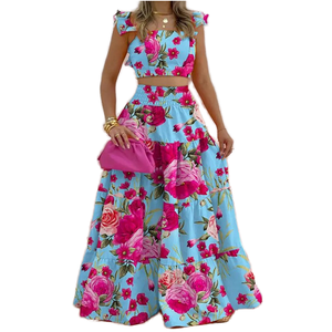 Conjunto de Moda Femenina Verano 2026, Falda Midi Estilo Hip Hop, Cintura Media, Sexy, con Tirantes, Tejido Sólido, Estilo Europeo Americano - Product Image 1