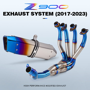 Pour Z900 Z <span class=keywords><strong>900</strong></span> <span class=keywords><strong>Ninja</strong></span> <span class=keywords><strong>900</strong></span> 2017 - 2023 moto échappement système complet silencieux avant en-tête tuyau Tube - Product Image 2