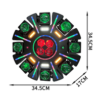 Projecteur de scène LED RGBW 8 bras Bee Eye avec laser DJ, stroboscope et faisceau DMX512 pour boîte de nuit/KTV