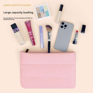 Grande capacité, multifonctionnelle, portable, légère, trousse de toilette en néoprène, écologique, trousse à maquillage imperméable, pochette cosmétique - Product Image 2