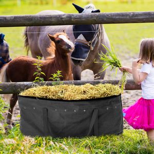 Free sample BSCI Factory Wholesale Large Easy Carrying Tote Hay Bale Storage Bag Durable Feed Bag <b>Horse</b> <b>Stable</b> Hay Bag - Product Image 5