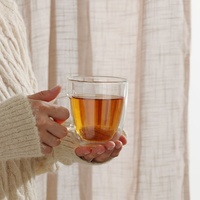 Mug à café en verre borosilicate à double paroi, fait main, de haute qualité, directement de l'usine, personnalisé, sans BPA, isolé thermiquement