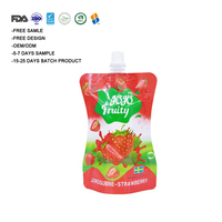 Feiao 250ml 500ml Doypack Spout Bag Emballage plastique imprimé pour liquides, eau, jus, boissons, sachets souples à bec verseur