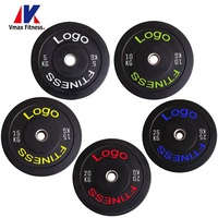 Plaques de pare-chocs en caoutchouc pour l'haltérophilie Logo personnalisé Plaques de poids pour équipement de gymnastique en LB & KG