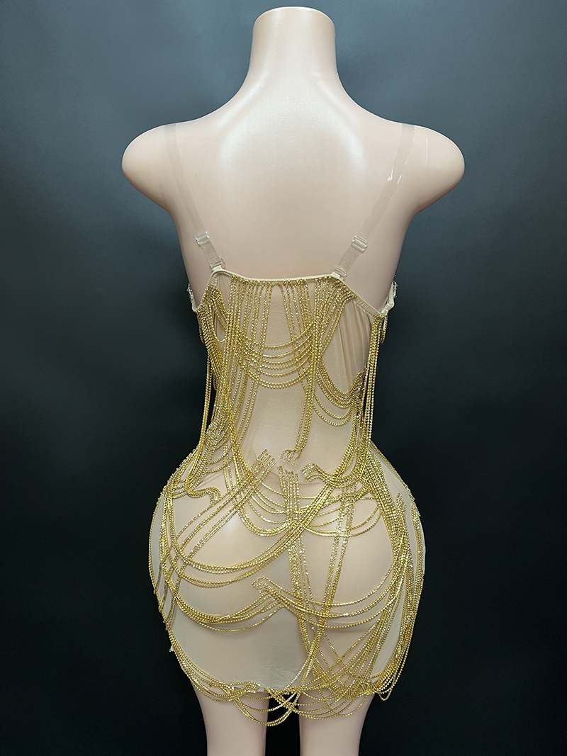 slim fit dress slacks Sparkly Sheath Spaghetti Straps Gold Mini Party Dresses with Tassel