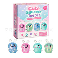 Coffret Cadeau Créatif de Jouets Anti-Stress à Presser, Design Saucisse aux Grands Yeux, en Matériau TPR, pour la Décompression au Bureau
