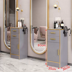 Carrito de Peluquería con Estructura Metálica de Estilo Europeo Moderno, Venta al por Mayor de Fábrica, Carrito de Salón de Belleza y Barbería, Material de Madera para Peluquerías - Product Image 5