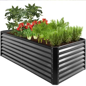 Planejadores de cor metal aço elevado galvanizado vegetais jardim caixa de cama super setembro china fabricante novo design novo produto