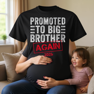 T-shirt de grossesse « Promoted To Big Brother Again 2026 » - Product Image 3