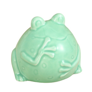 Figuras de ranas de cerámica Suo Jun, decoración de animales en miniatura para el hogar, escritorio, adorno para acuario, estilo minimalista moderno - Product Image 2