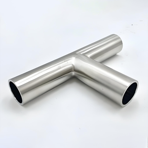 Junta de tubería soldada en T de tubo de acero inoxidable limpio para procesamiento higiénico en planta farmacéutica de alimentos - Product Image 5