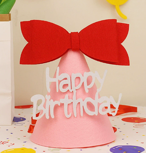 DAMAI Wholesale Kids Baby Happy Birthday Felt Hats Cute Colorful Headpieces Photo Props for Birthday Party Decoration Supplies - Product Image 2