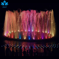 Grande fontaine musicale extérieure avec jets d'eau super hauts et contrôle de programme LED RGB pour place publique et monument touristique