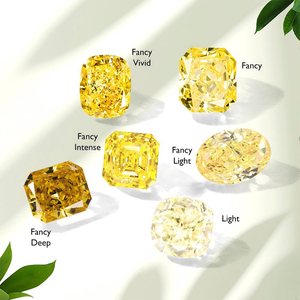 1.00ct IGI認定CVDイエローファンシーカラー合成ペアダイヤモンドラボジュエリー用イエローダイヤモンド - Product Image 2