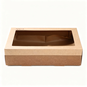 Emballage personnalisé en PVC recyclé avec revêtement UV pour traiteur, boîtes à pâtisserie, pizzas, sandwichs, papier kraft, sans feuille d'aluminium - Product Image 4