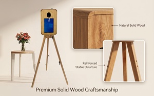 Nouvelle conception de photomaton de mariage rétro <span class=keywords><strong>en</strong></span> bois double face, compatible avec l'iPad et l'appareil <span class=keywords><strong>photo</strong></span>, impression <span class=keywords><strong>en</strong></span> libre-service, prix de gros portable - Product Image 5