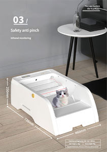 Bac à litière pour chat intelligent bon marché d'usine avec détection infrarouge fonction autonettoyante désodorisante <span class=keywords><strong>automatique</strong></span> matière plastique facile à nettoyer - Product Image 4