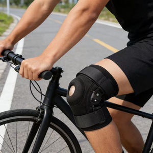 Genouillère de sport pour homme avec support articulé du ménisque, en néoprène respirant et coussinets de protection anti-choc pour les articulations - Product Image 5
