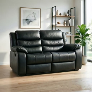 Conjunto de Sofás Reclinables de Cuero Modernos, 1+<span class=keywords><strong>2</strong></span>+3 Plazas, Sofá Reclinable Manual, Muebles para Sala de Estar, Sofá Reclinable de Lujo y Confort - Product Image 2