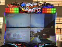 Machine de jeu de course automobile simulateur de dessin animé Toda pour 2 joueurs