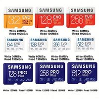 Carte mémoire originale Samsung Pro Plus 128 Go 256 Go 512 Go, carte flash TF jusqu'à 160 Mo/s U3 4K, cartes mémoire pour téléphone