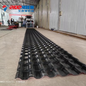 เครื่องขึ้นรูปกระเบื้องหลังคาเคลือบเงา เครื่องจักรผลิตแผ่นหลังคาพีวีซีพลาสติก - Product Image 4