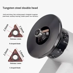 מכונת חיתוך פנאומטית מיני של ג'ינליס, כלי חיתוך ידני 45 מעלות למתכת, PVC, פלדה, אלומיניום, ליטוש קצוות - Product Image 2