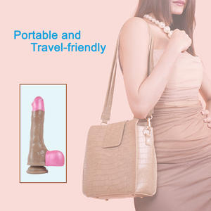 Schnelle Lieferung Silikon material Großer <span class=keywords><strong>Dildo</strong></span> mit echter Haut Starker Saugnapf und klarer Textur Penis für Damen und Mädchen - Product Image 4