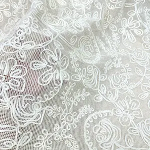 Tela <span class=keywords><strong>de</strong></span> malla bordada <span class=keywords><strong>de</strong></span> encaje <span class=keywords><strong>de</strong></span> algodón ecológico <span class=keywords><strong>de</strong></span> alta calidad para ropa - Product Image 4