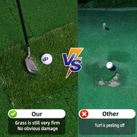 Tapis de simulateur de golf professionnel GP, ensemble de 6 pièces emboîtables, surface de frappe réaliste pour fairway et rough, en EVA et PP, pour l'entraînement au golf