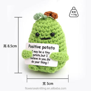 Dễ thương Đồ trang trí Crochet Bee tích cực khẳng định handmade Crochet đan vui tích cực búp bê hài hước khoai tây sang trọng ôm lo lắng Búp bê đồ chơi - Product Image 5