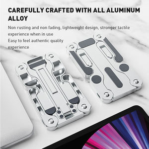 हल्के एल्यूमीनियम लैपटॉप घर के कार्यालय विशिष्ट उपयोग के लिए सिलिकॉन सतह के साथ धातु कंप्यूटर डेस्क - Product Image 2