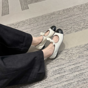 Zapatos Mary Jane de Lujo para <span class=keywords><strong>Mujer</strong></span>, Diseño Coreano con Lazo, Parte Superior de Microfibra, Estilo Joker, Antiedad, Sin Cordones - Product Image 3