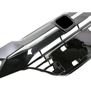 Rejilla Superior Delantera, Compatible con Honda <span class=keywords><strong>HRV</strong></span> 2016-2018, Completamente Negra y Cromada - Product Image 4