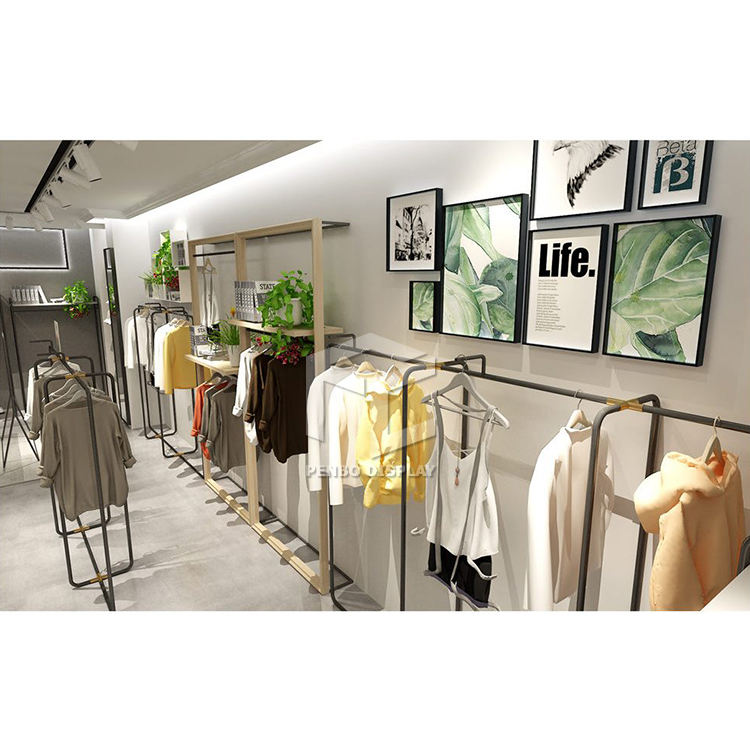 Decoración moderna y pequeña para tiendas de ropa, diseño de tienda de  venta al por menor