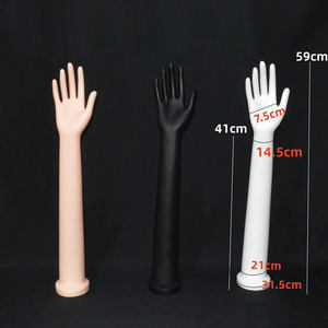 Toptan plastik cilt rengi kadın çifti uzun el yüzük ekran manken mücevherat uygulama kol beyaz el çivi için manken - Product Image 6
