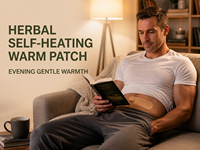 Patch Chauffant Adhésif à Base de Plantes pour la Prostate, Qualité Export, Technologie de Chaleur par Oxydation, Mélange Herbal Naturel, Soin Chaleur Nocturne, Échantillon Disponible