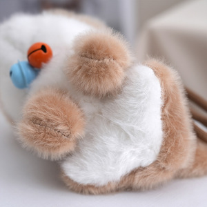 Vente en gros de porte-clés mini chien en peluche 3D, mignons et doux, style Kawaii, en forme de chiot de dessin animé (Husky, <span class=keywords><strong>Corgi</strong></span>), breloques de sac et pendentifs, en lot - Product Image 5